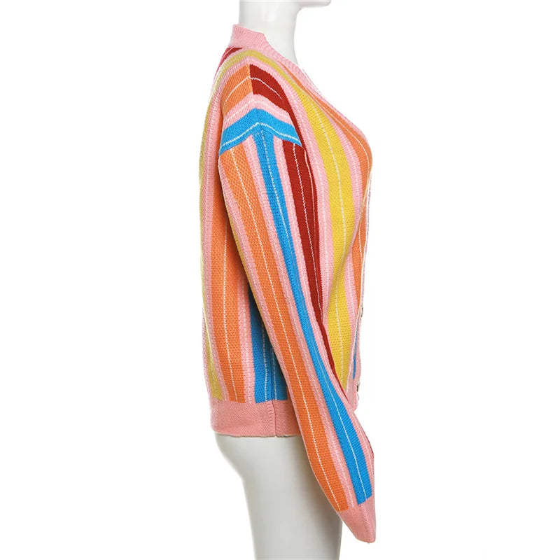 Colorful Stripe Cardigan