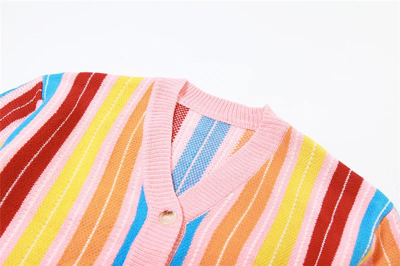 Colorful Stripe Cardigan